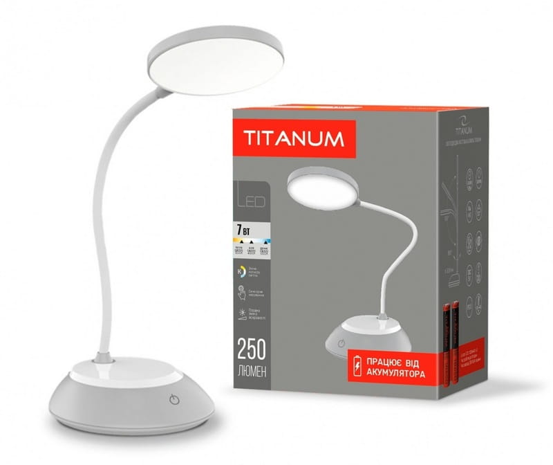 Настільна лампа Titanum 7W Gray (TLTF-022G)