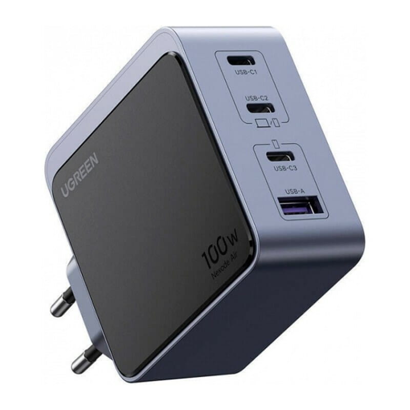 Зарядное устройство Ugreen Nexode X565 100W GaN (3хUSB-C+USB-A) Gray (35043)