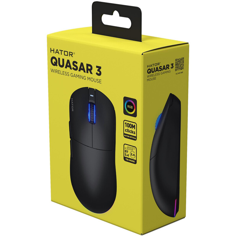 Мышь беспроводная Hator Quasar 3 Wireless Black (HTM730)