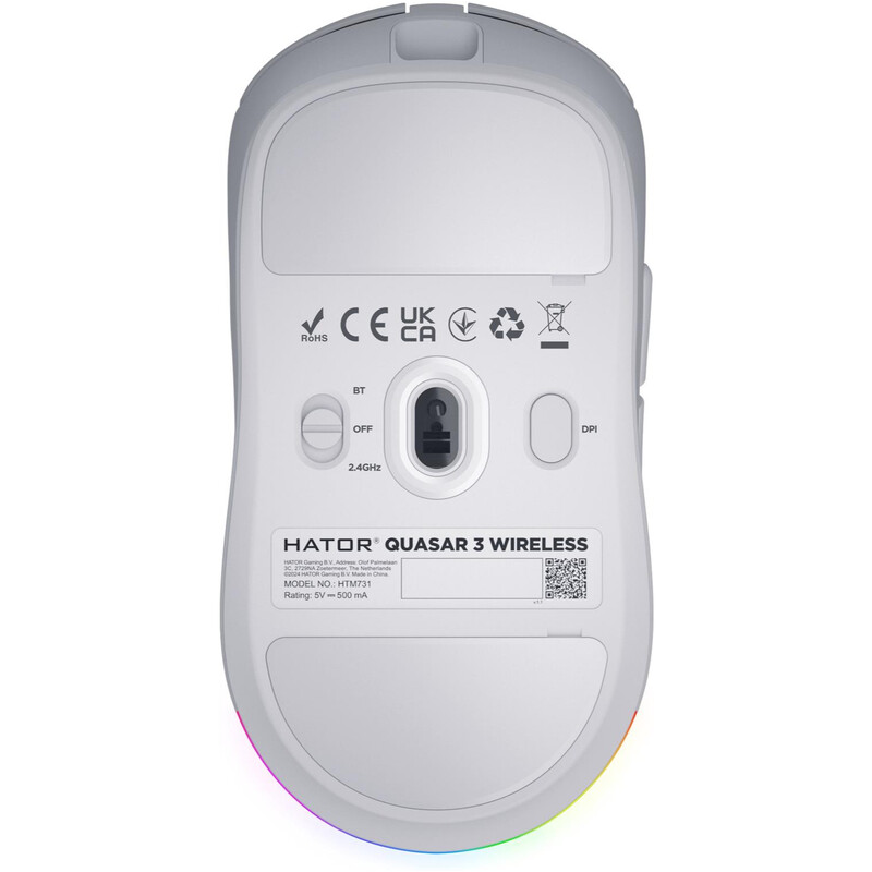 Мышь беспроводная Hator Quasar 3 Wireless White (HTM731)