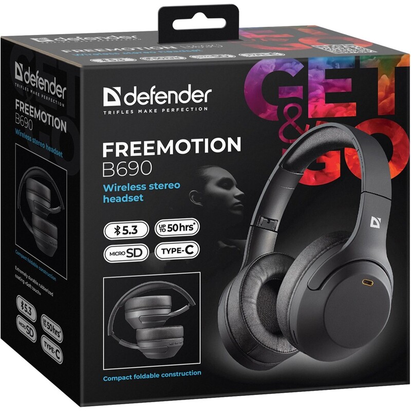 Bluetooth-гарнітура Defender FreeMotion B690 Black (63690)