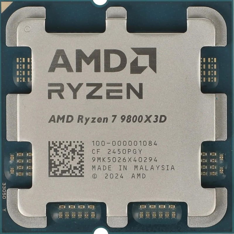 Процесор AMD Ryzen 7 9800X3D (4.7GHz 96MB 120W AM5) Tray (100-000001084)