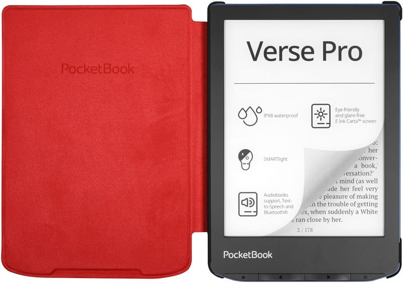 Чехол-книжка PocketBook Shell Cover для PocketBook 6" PB629/634 Red (H-S-634-R-WW)