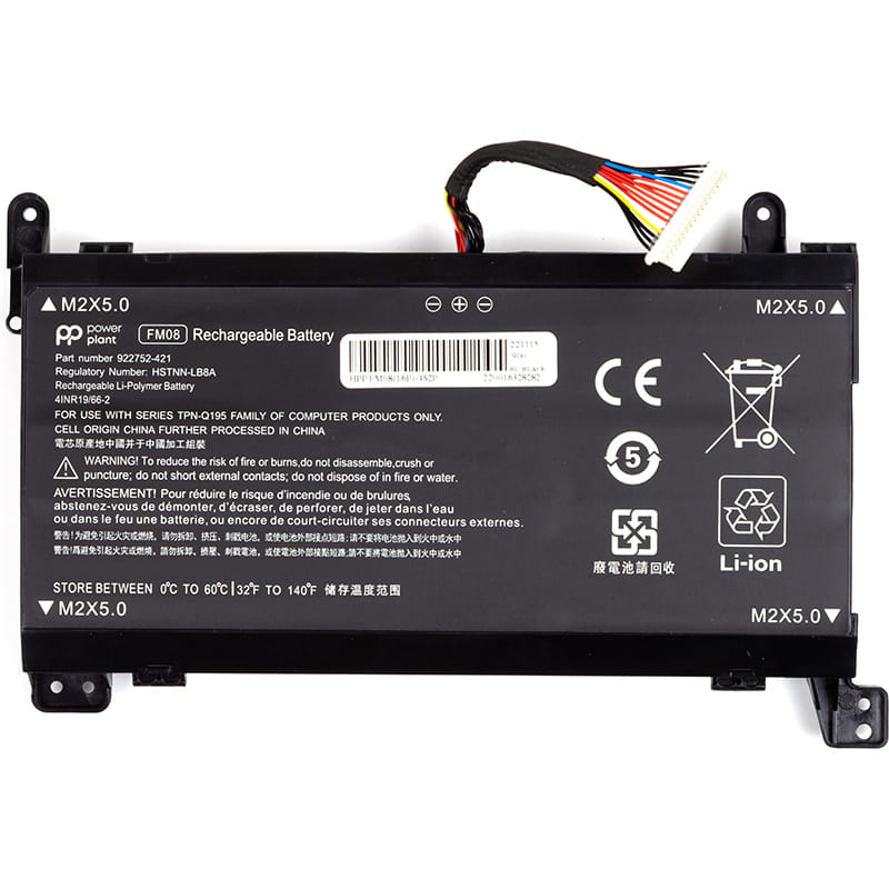 АКБ PowerPlant для ноутбука HP Omen 17 (FM08) 14.8V 5200mAh, 16 pin (NB461776)