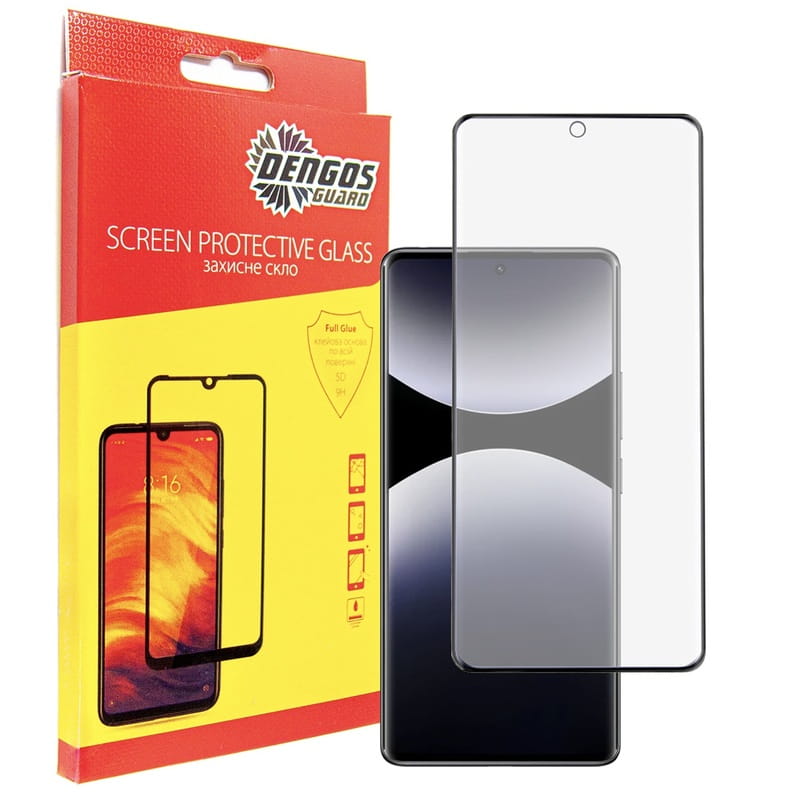 Захисне скло Dengos для Xiaomi Redmi Note 14 Pro Black Full Glue (TGFG-382)