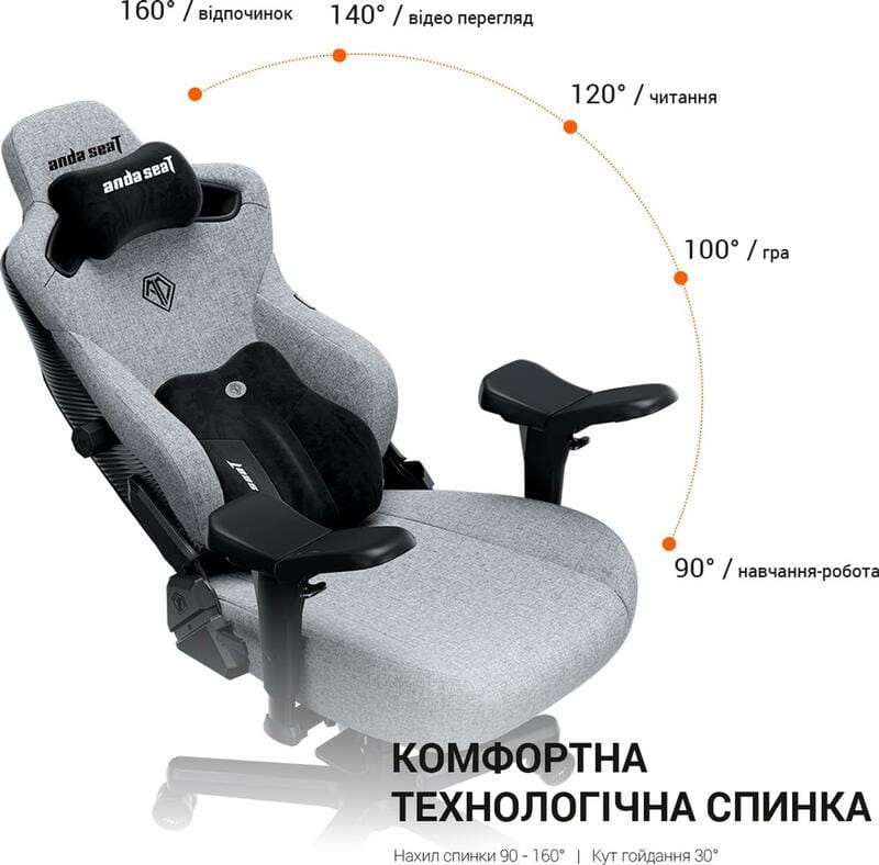 Кресло для геймеров Anda Seat Kaiser 3 Pro Size XL Black (AD12YDC-XL-01-B-CF-B02)