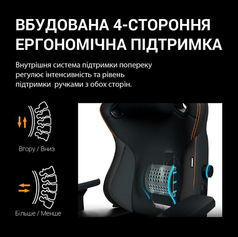 Кресло для геймеров Anda Seat Kaiser 3 Pro Size XL Black (AD12YDC-XL-01-B-CF-B02)
