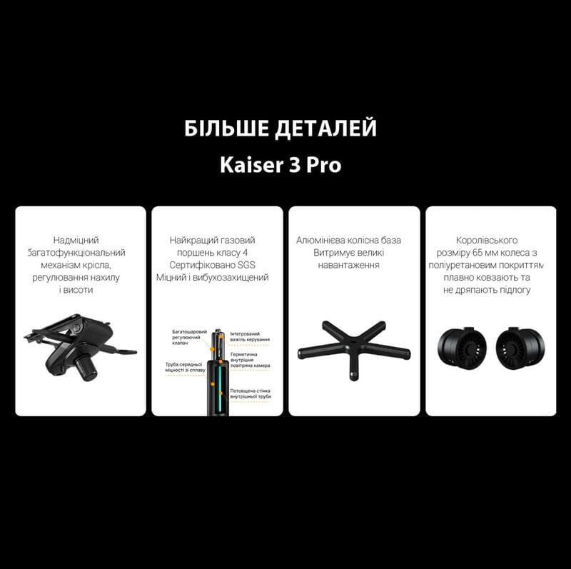 Кресло для геймеров Anda Seat Kaiser 3 Pro Size XL Black (AD12YDC-XL-01-B-CF-B02)