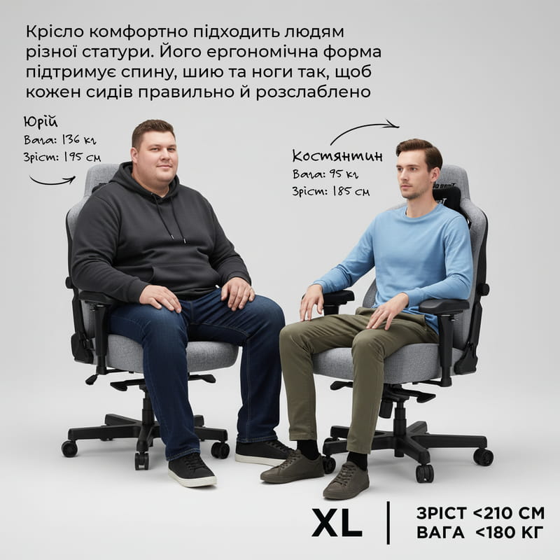 Кресло для геймеров Anda Seat Kaiser 3 Pro Size XL Black (AD12YDC-XL-01-B-CF-B02)