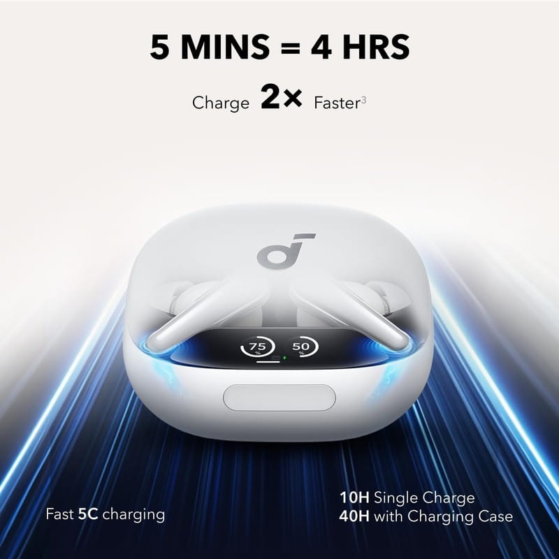 Bluetooth-гарнітура Anker SoundCore Liberty 4 Pro ANC White Matte (A3954G21)