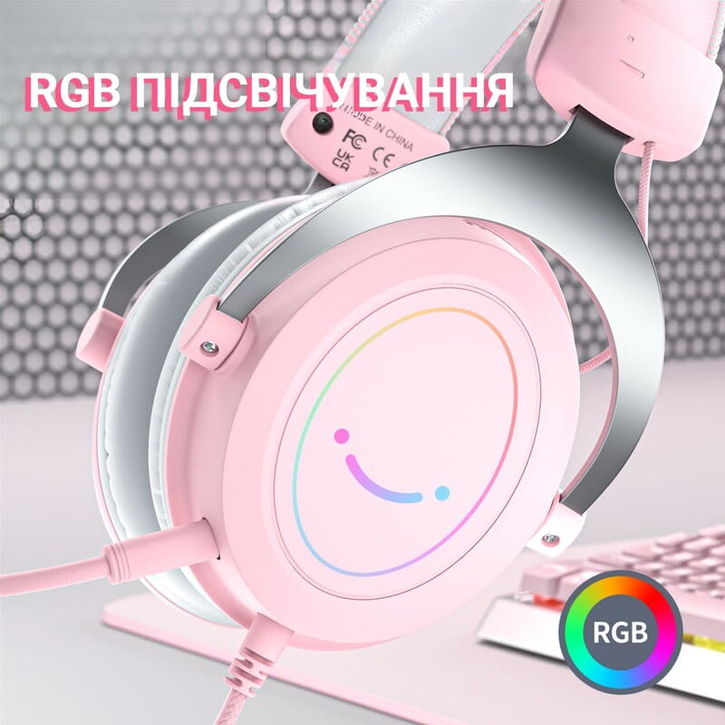 Гарнітура Fifine RGB H3P Pink