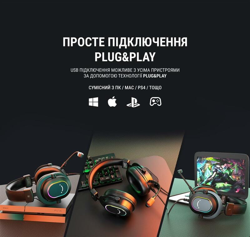 Гарнітура Fifine RGB H6 Black