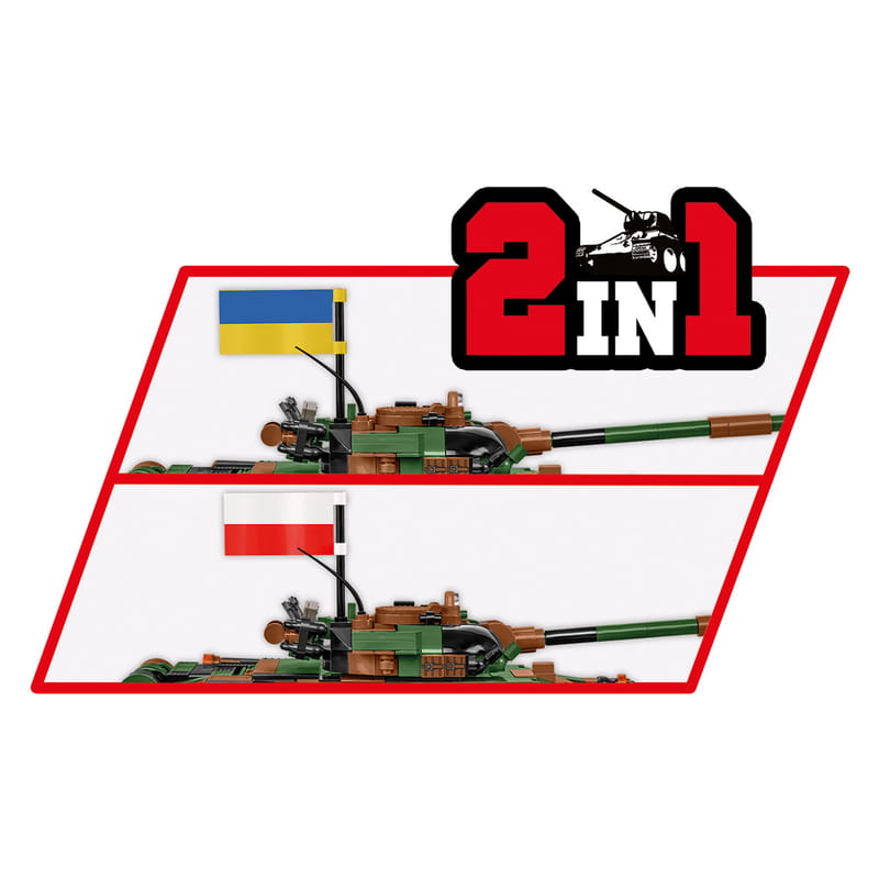 Конструктор COBI Танк Т-72 M1R (UA/PL), 724 деталі (COBI-2624)