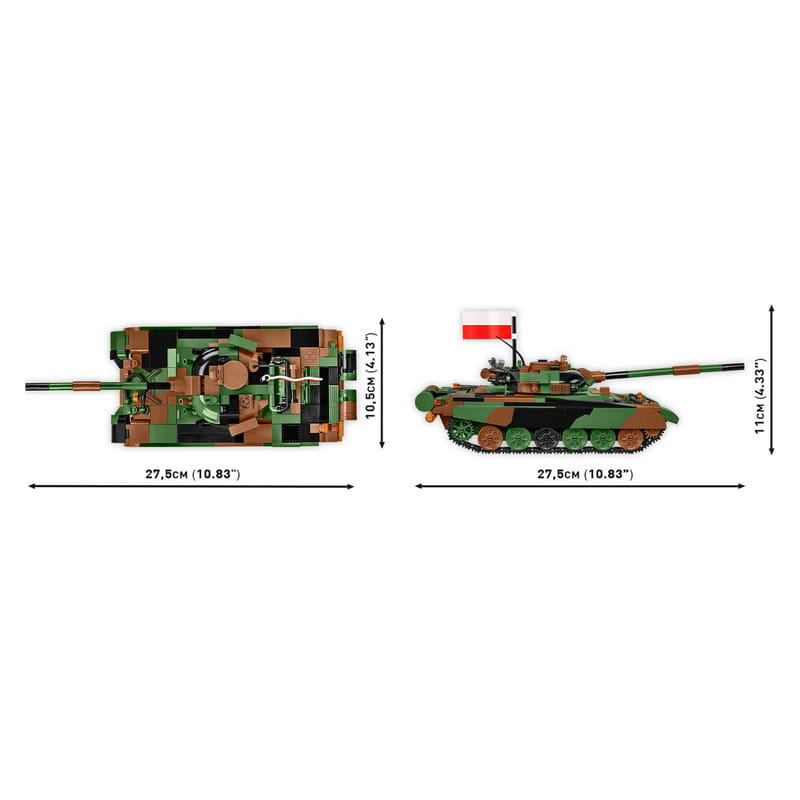 Конструктор COBI Танк Т-72 M1R (UA/PL), 724 деталі (COBI-2624)