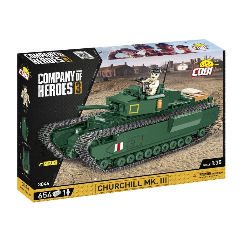 Конструктор COBI Company of Heroes 3 Танк Mk III Черчилль, 654 деталі (COBI-3046)