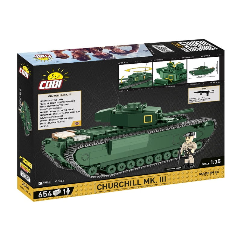 Конструктор COBI Company of Heroes 3 Танк Mk III Черчилль, 654 деталі (COBI-3046)