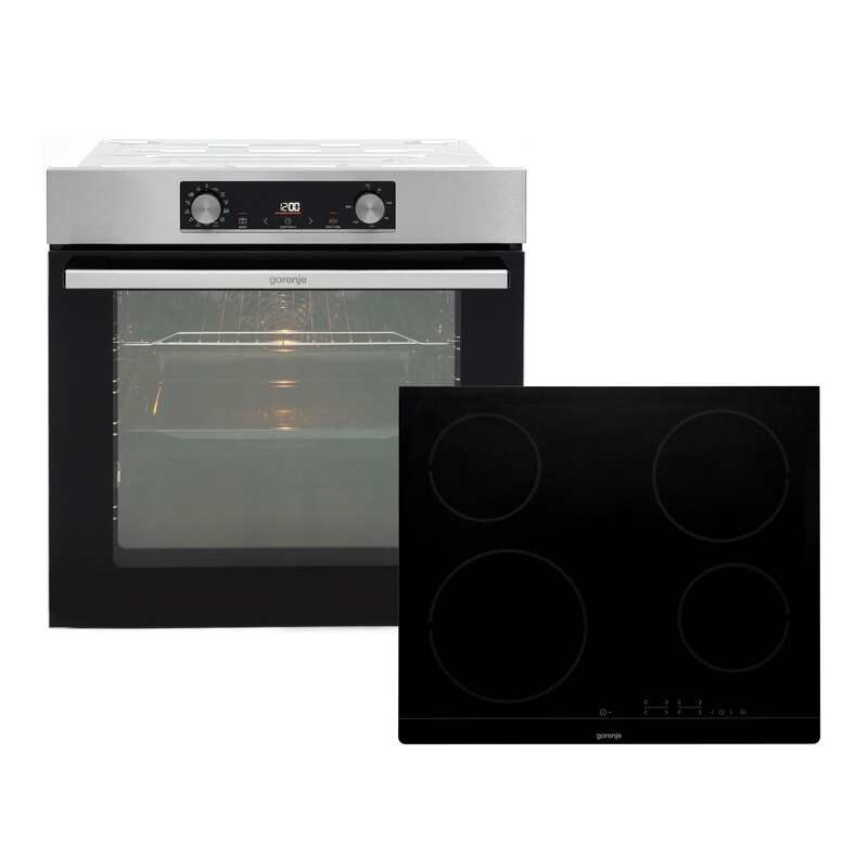 Вбудовуваний комплект духовка+поверхня Gorenje BO6737E02X + ECT41SC