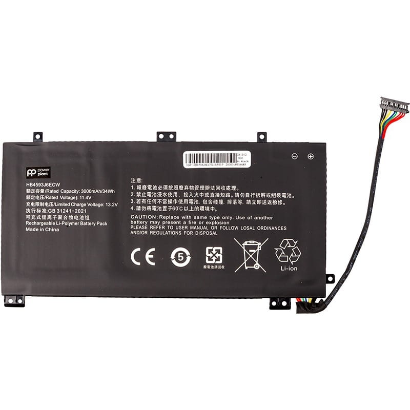 АКБ PowerPlant для ноутбука Huawei MateBook 13 2020 (HB4593J6ECW) 11.4V 3000mAh (NB400164)