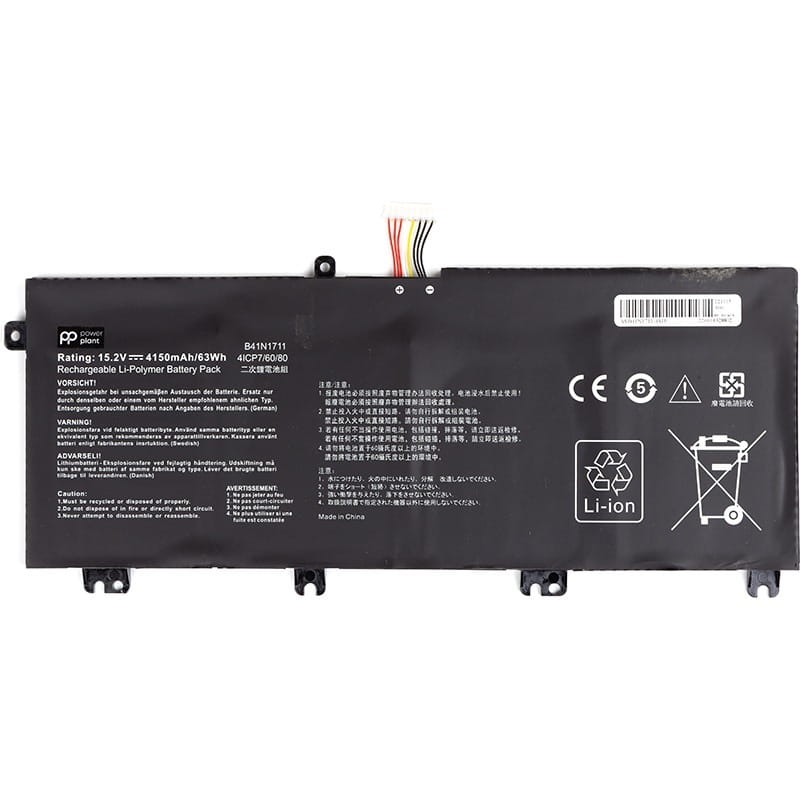АКБ PowerPlant для ноутбука Asus ROG Strix GL503VM (B41N1711) 15.2V 4150mAh (NB431670)