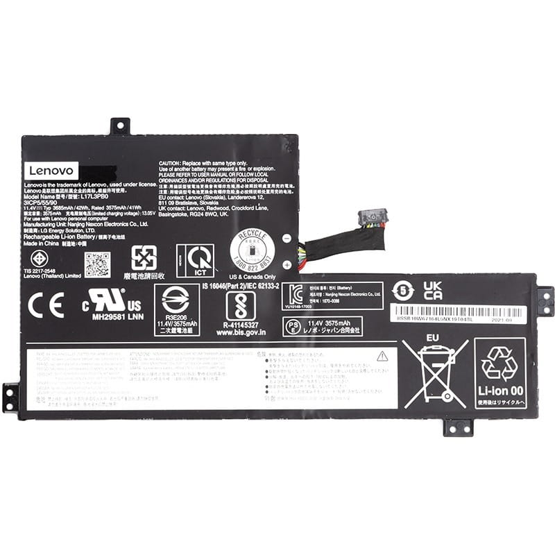 АКБ Lenovo для ноутбука Lenovo 100e Chromebook (L17M3PB0) 11.4V 3685mAh (original) (NB481316)