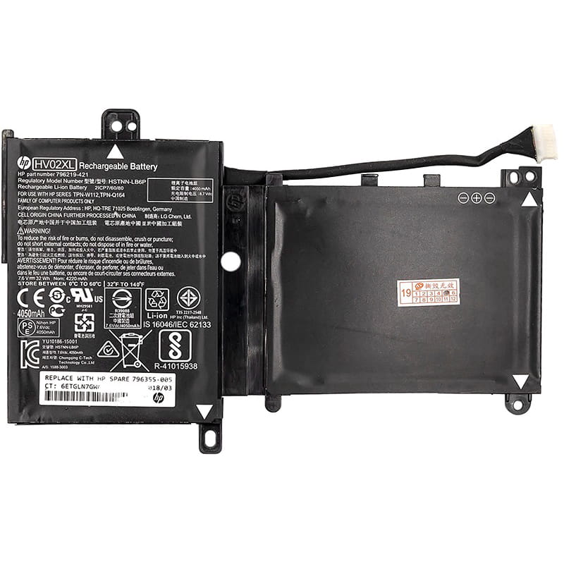АКБ HP для ноутбука HP Pavilion X360 11-K (HV02XL) 7.6V 32Wh (original) (NB461172)