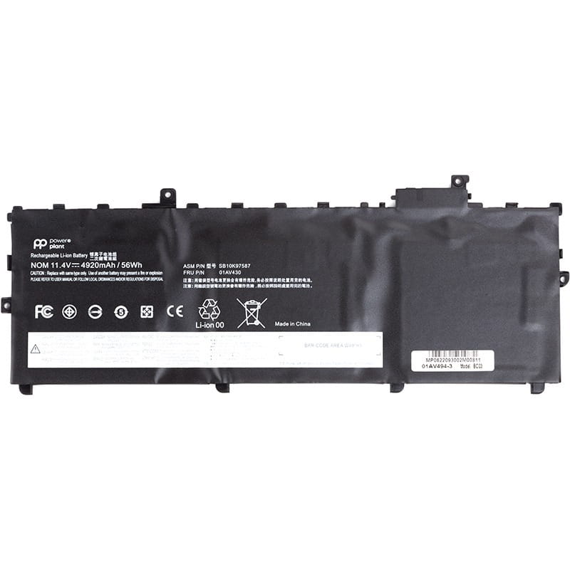 АКБ PowerPlant для ноутбука Lenovo ThinkPad X1 Carbon 5th Gen (2017) (01AV430) 11.4V 4920mAh (NB481644)