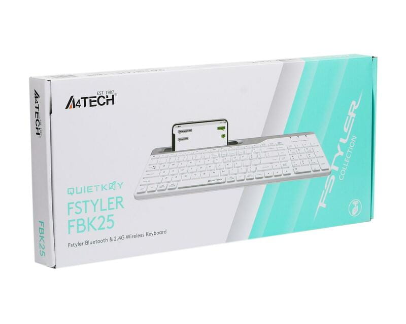 Клавиатура беспроводная A4Tech Fstyler FBK25 White