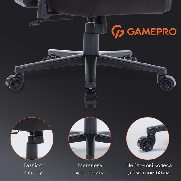 Крісло для геймерів GamePro FGC750B Black