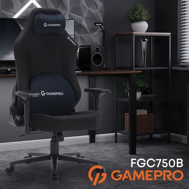 Крісло для геймерів GamePro FGC750B Black
