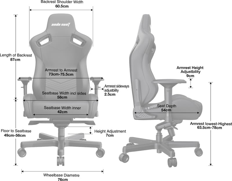 Кресло для геймеров Anda Seat Kaiser 2 Size XL Brown (AD12XL-07-K-PV-K01)