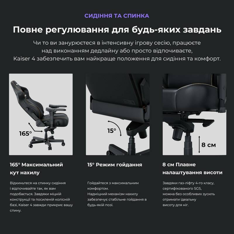 Крісло для геймерів Anda Seat Kaiser 4 Size L Orange (AD12YDDC-L-20-O-PV/C)