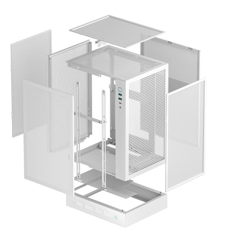 Корпус DeepCool CH170 Digital White (R-CH170-WHNPI0D-G-1) без БП