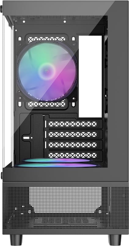 Корпус 1stPlayer Mi2-A-BK-2F7R-1F7 Black без БЖ
