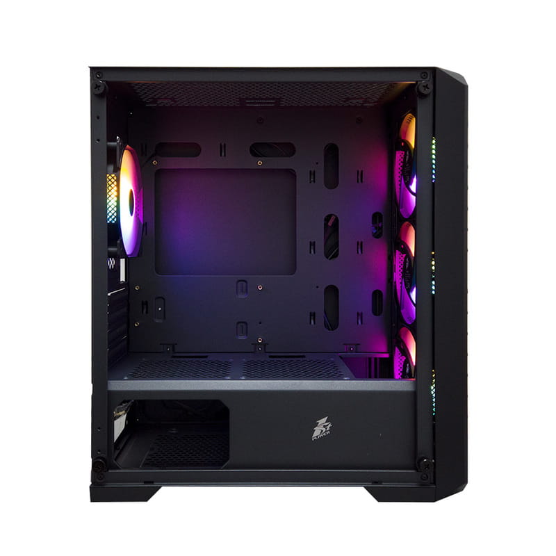 Корпус 1stPlayer T5-BK-4F1 Black без БП