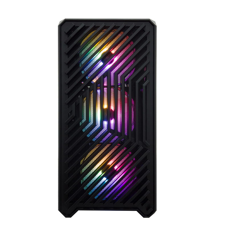 Корпус 1stPlayer T5-BK-4F1 Black без БП