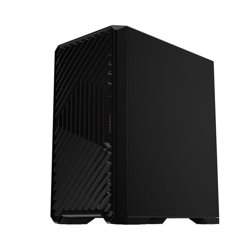 Корпус 1stPlayer T5-BK-4F1 Black без БП