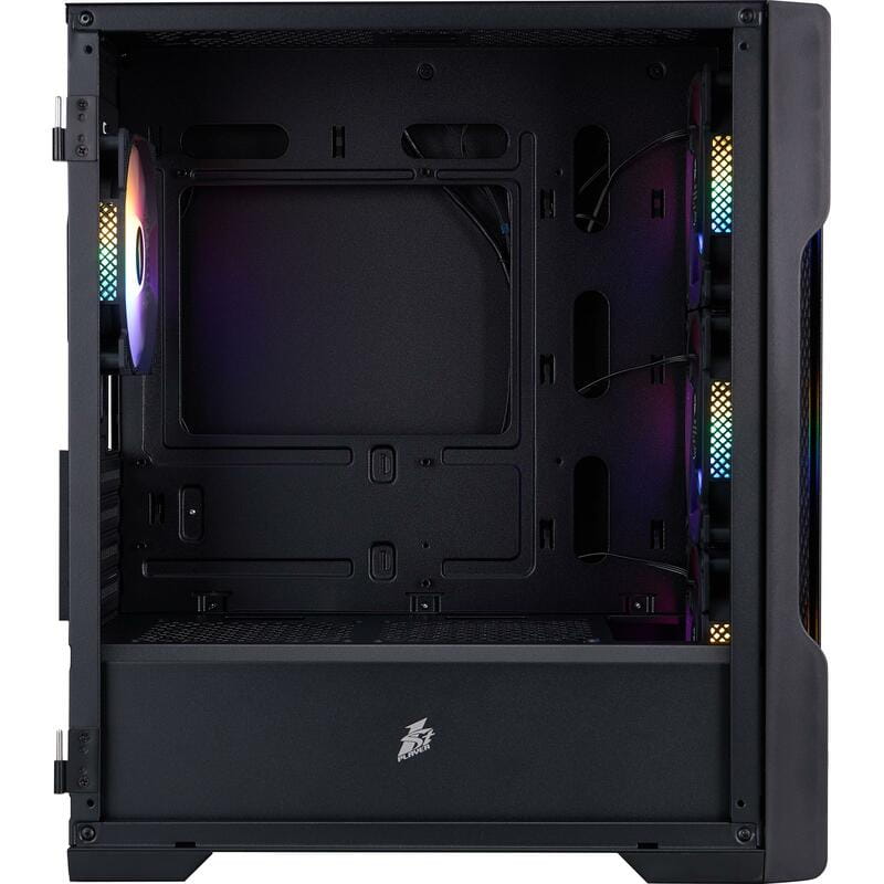 Корпус 1stPlayer T3-BK-4F1 Black без БП