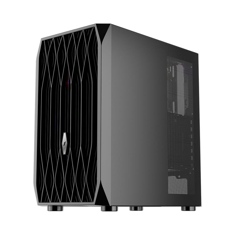 Корпус 1stPlayer AY7-BK-4F1 Black без БП