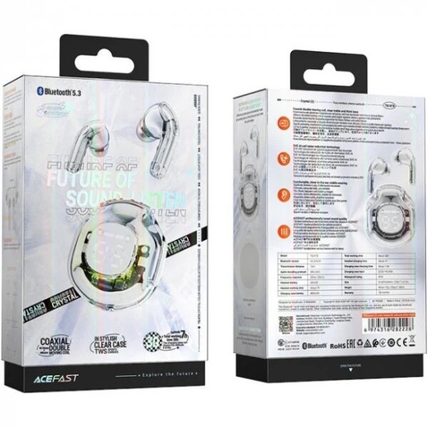 Bluetooth-гарнитура Acefast T8 White Moon (6974316282228)