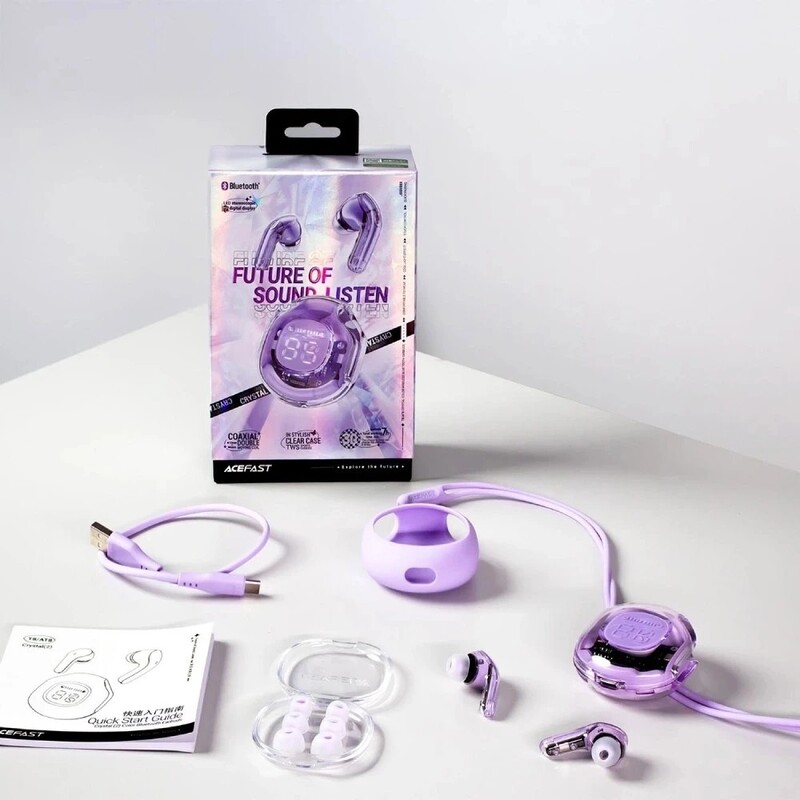 Bluetooth-гарнітура Acefast T8 Alfalfa Purple (6974316282266)