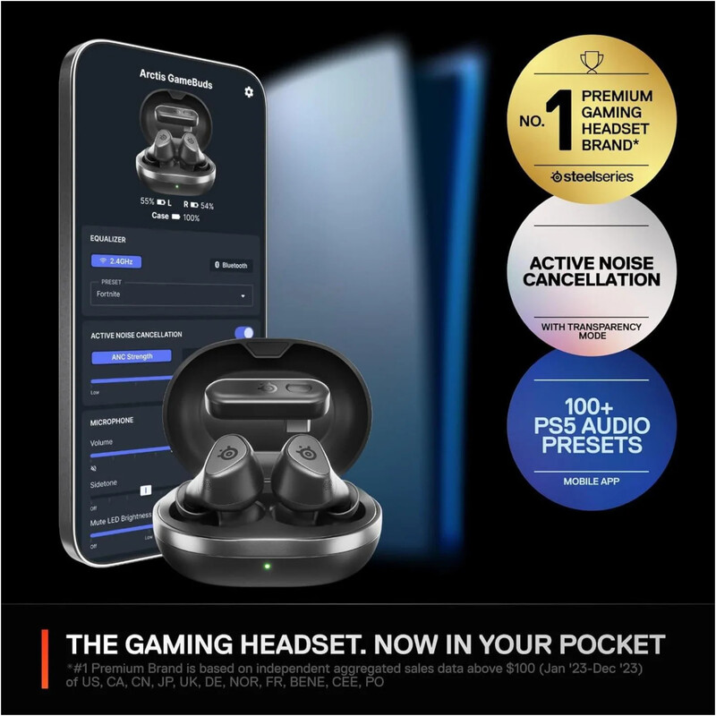 Bluetooth-гарнітура SteelSeries Arctis Game Buds Black (61681)