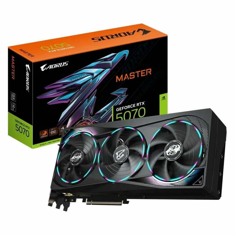 Видеокарта GF RTX 5070 12GB GDDR7 Aorus Master Gigabyte (GV-N5070AORUS M-12GD)