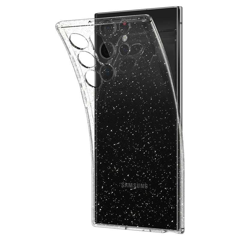 Чeхол-накладка Spigen Liquid Crystal Glitter для Samsung Galaxy S22 Ultra SM-S908 Crystal Quartz (ACS03913)