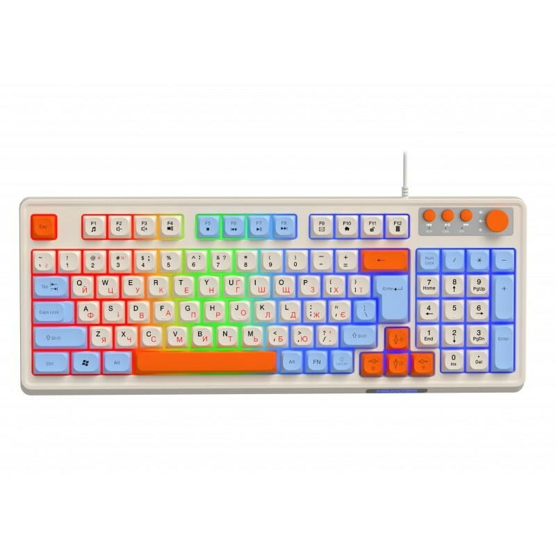 Клавиатура Maxxter KBG-3C01-UA White