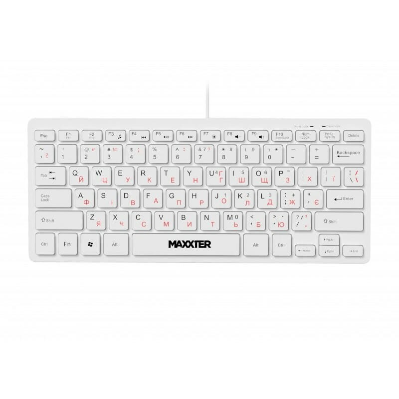 Клавiатура Maxxter KBM-C01W-UA White