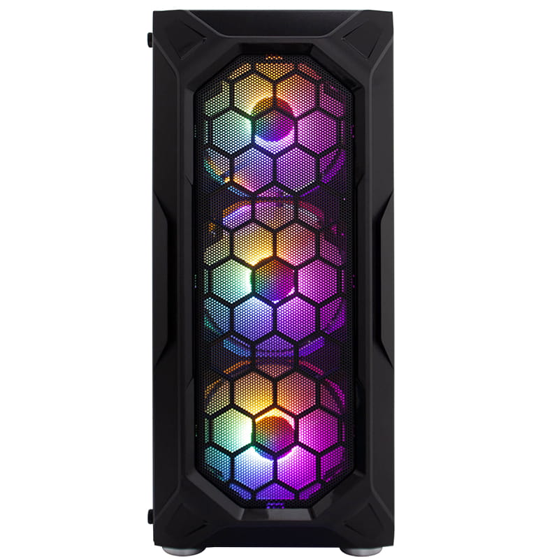 Корпус 1stPlayer X6-BK-4F1 Black без БП