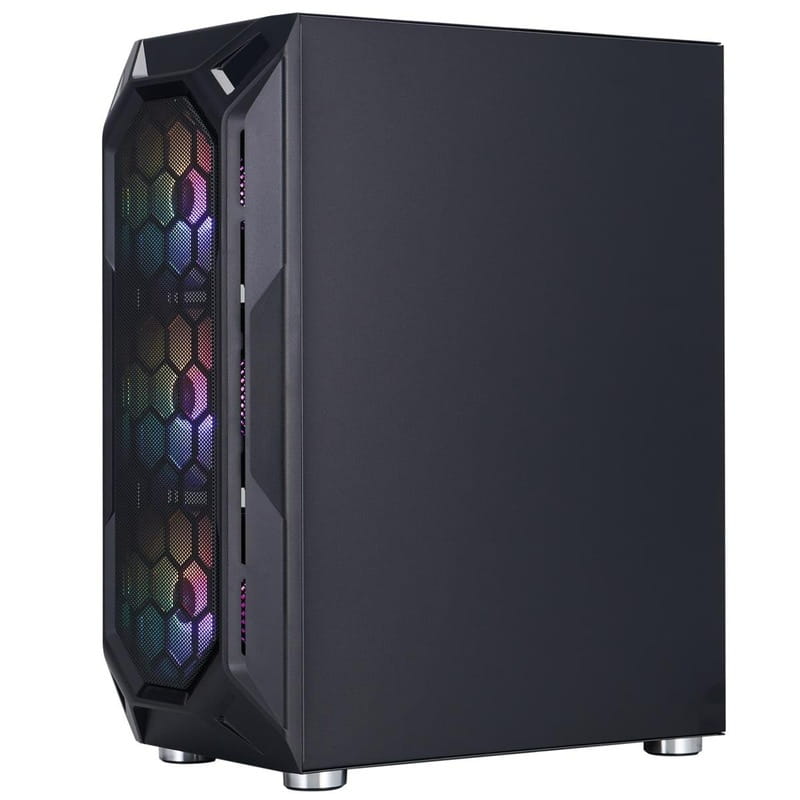 Корпус 1stPlayer X6-BK-4F1 Black без БП