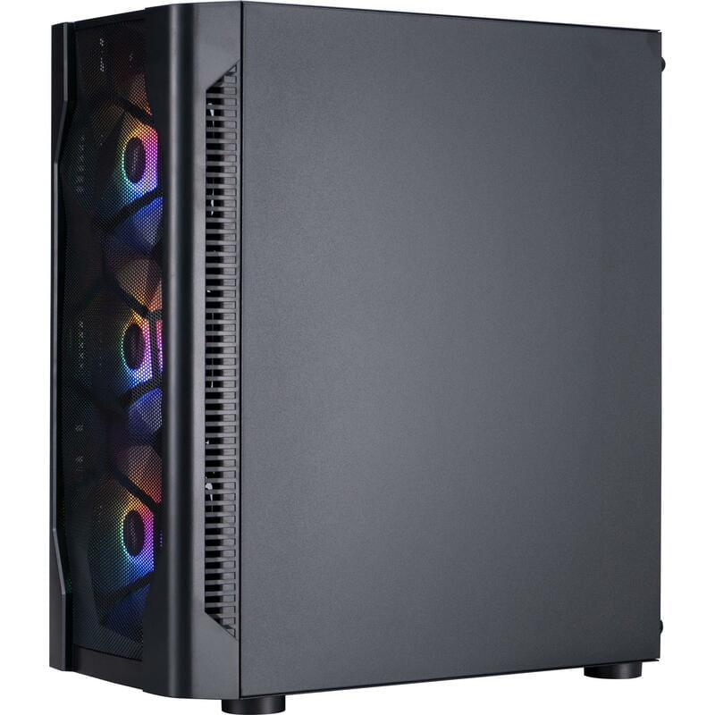 Корпус 1stPlayer D4-BK-4F1 Black без БЖ