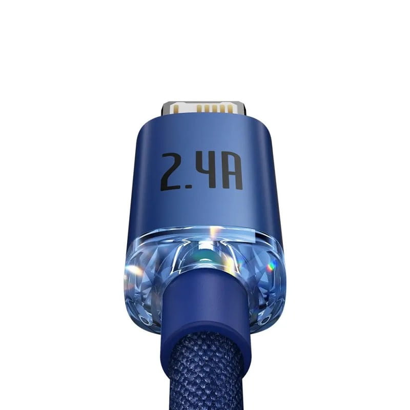 Кабель Baseus Crystal Shine USB - Lightning (M/M), 2.4A, 2 м Blue (CAJY000103)