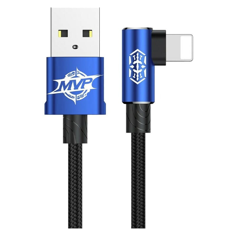 Кабель Baseus MVP USB - Lightning (M/M), 1.5A, 2 м Blue (CALMVP-A03)